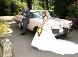 Pink Cadillac for weddings in Brighton